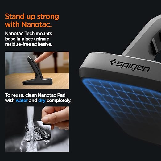 Spigen Rugged Armor Stand Designed for Apple Watch Charger Stand Compatible with Ultra 3/2/1 49mm, Series 11/10 46/42mm, 9/8/7 45/41mm, SE3/SE2/SE/6/5/4 44/40mm with Non-Slip Stable Base - Black