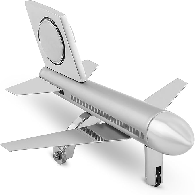 Aeroplane Miniature Table Clock, Stylish Analog Desk Clock & Paper Weight, Manual Adjustment, Easy Battery Replacement, Students, Vintage Decor for Home & Office
