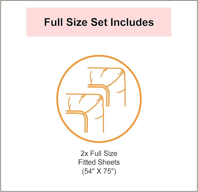 Ambesonne Floral 2 Pack Fitted Sheet, Colorful Flower Arrangements, Bed Cover All-Round Elastic Deep Pockets 2 Pieces, Package Contains 2 Full Size Fitted Sheets, Dark Seafoam Multicolor