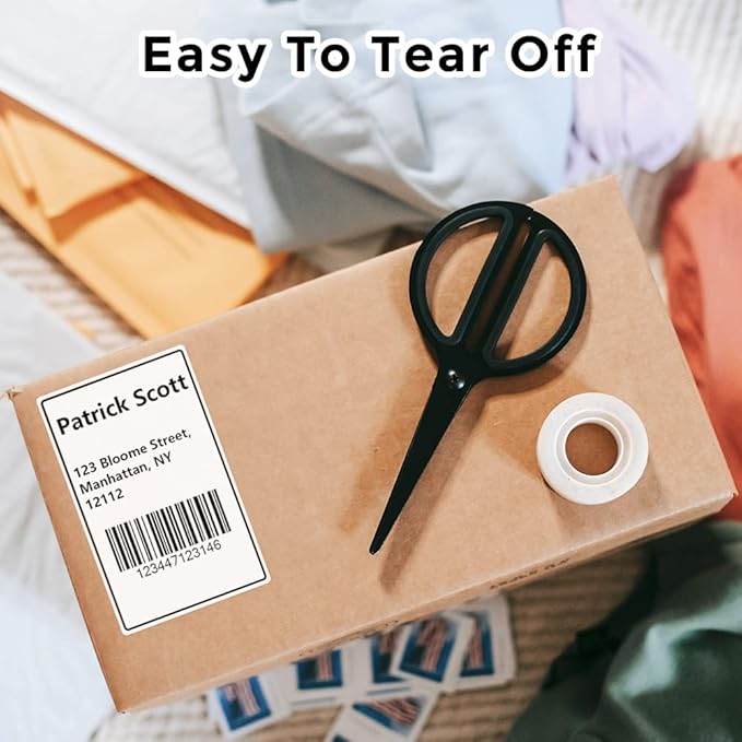 Phomemo 3 Roll 1.96" x 3.14" Multi-Purpose Thermal Label Compatible with M110/M220/M108/M250/M260/ M150/ M120/M200/M221 Printer,100 Labels/Roll,for Barcode,Name,Address,Labeling,Mailing,Business