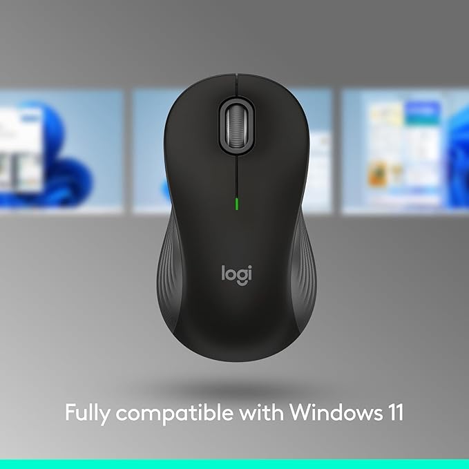 Logitech Signature M550 L Full Size Wireless Mouse - for Large Sized Hands, 2-Year Battery, Silent Clicks, Bluetooth, Multi-Device Compatibility - Black