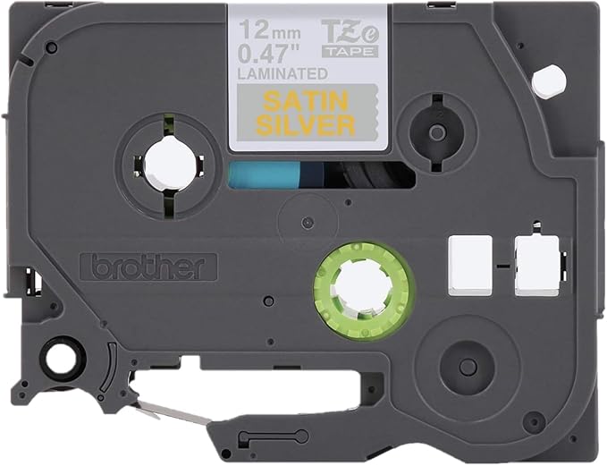 Brother Genuine P-touch TZE-MQG35 Tape, 1/2" (0.47") Wide Standard Laminated Tape, White on Lime Green, Laminated for Indoor or Outdoor Use, Water-Resistant, 0.47" x 16.4' (12mm x 5M), TZEMQG39