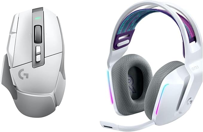 Logitech G502 X Lightspeed Wireless Gaming Mouse + G733 Lightspeed Wireless Gaming Headset - White