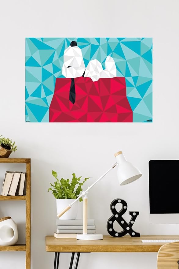 Peanuts: Astronomy-Geometry - Snoopy Wall Poster, 34L" x 22.4W", Poster & Mount Bundle