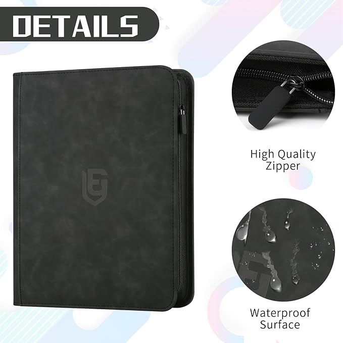 9 Pocket Card Binder,540 Pocket Trading Card Binders,Loading Pocket Collectible Card Album for MTG, TCG, Sport Card, Game Cards Black
