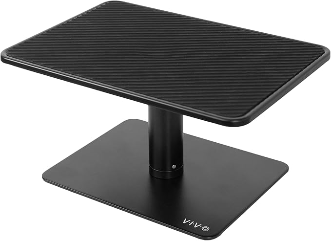 VIVO Universal Height Adjustable Ergonomic Computer Monitor and Laptop Riser Tabletop Desk Stand, Black, STAND-V000SB