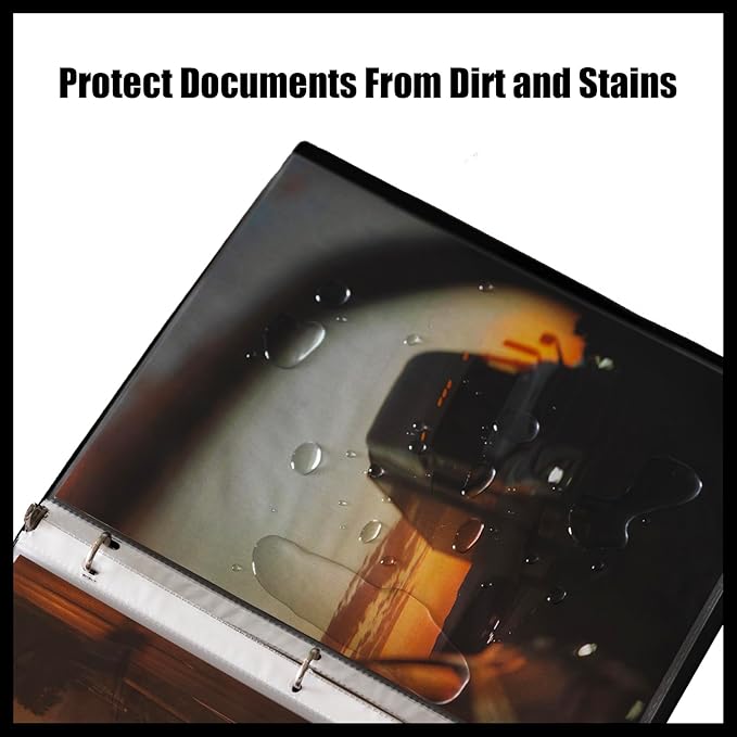 50 Pack Clear Sheet Protectors for 3 Ring Binder, Polypropylene Acid-Free Material, 8.5 x 11 Inch Letter Size, Protector of Your Documents