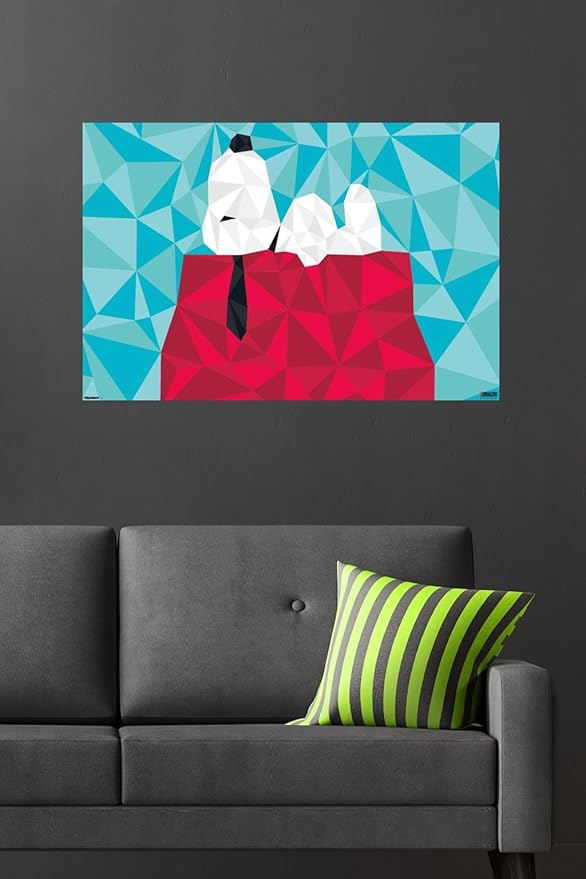 Peanuts: Astronomy-Geometry - Snoopy Wall Poster, 34L" x 22.4W", Premium Poster & Mount Bundle