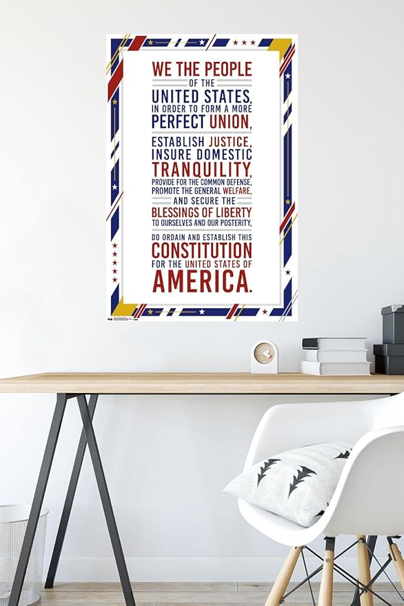 Trends International The United States Of America - Constitution Preamble Wall Poster, 22.375" x 34", Premium Unframed Version