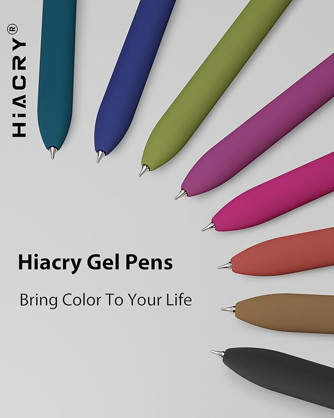 8 Pcs Gel Ink Pens, 0.7mm Fine Point for Smooth Writing Journaling Aesthetic Pens, Black Quick-Dry Long Lasting Fidge Pens, Cute School Office Supplies Gifts for Women （Vintage Black Ink）