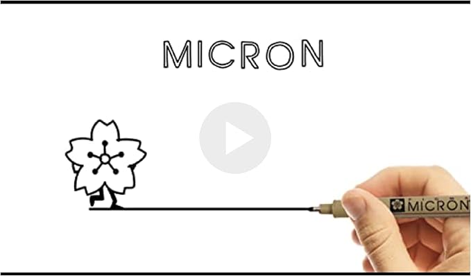 SAKURA Pigma Micron Fineliner Pens, 003 Tip Size, Archival Black Ink, 6PK 50033