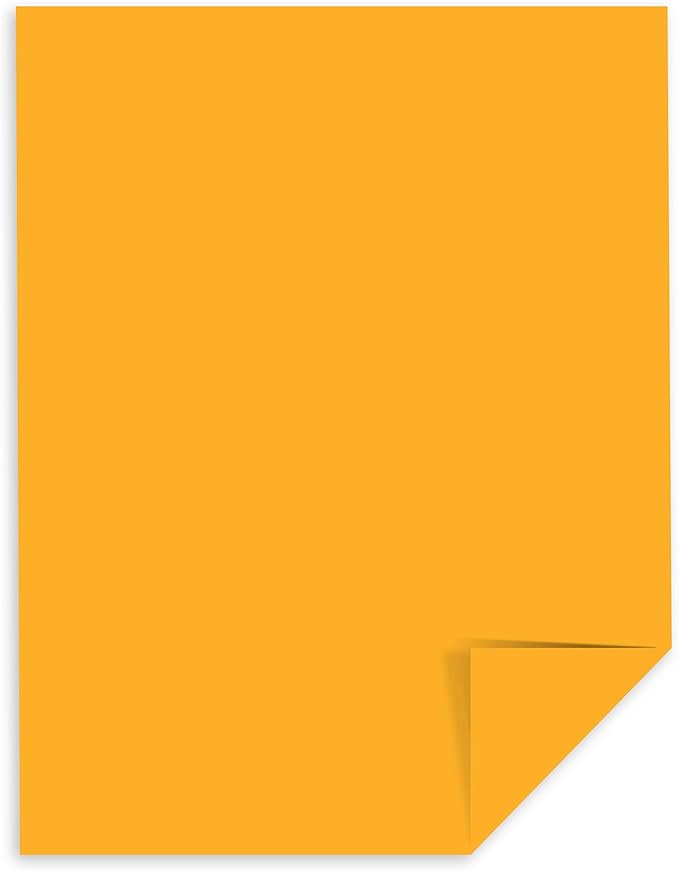 Neenah Wausau Paper Astrobrights Colored Card Stock, 65 lb, Letter, Galaxy Gold, 250 Sheets per Pack (22771)