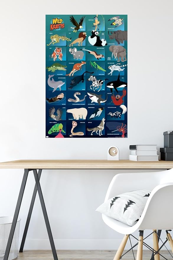 Wild Kratts - Grid Wall Poster, 34L" x 22.4W", Premium Unframed Version