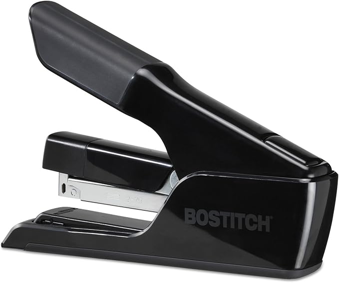 Bostitch Office EZ Squeeze 75 Sheet Flat Clinch Stapler, Reduced Effort, Black (B875)