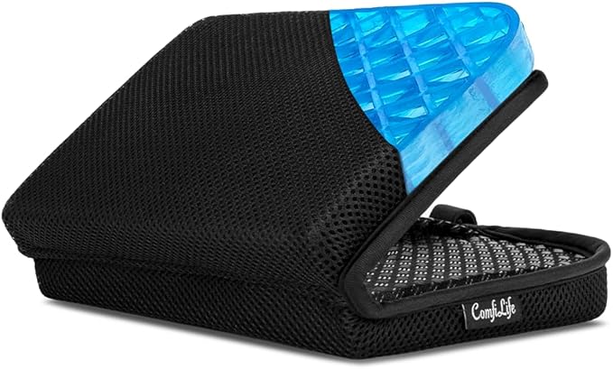 ComfiLife Ergo-Gel Airplane Seat Cushion – Travel Seat Cushion – Compact, Foldable, Portable Comfort