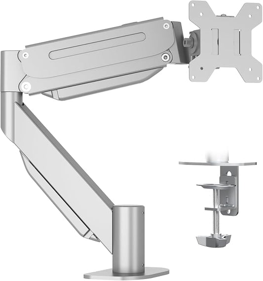 Suptek Ultrawide Monitor Arm Mount for 17 to 43 Inch Heavy Duty Curved Screen,Holds 28.6 lbs,Adjustable Gas Spring Monitor Arm Desk Mount Stand,75/100 Vesa Mount,Silver(MD71MS)