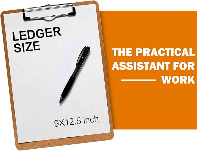 Clipboard, HERKKA 15 Pack Hardboard Office Clipboards Standard A4 Letter Size Clipboard with Low Profile Clip, Size 12.5 x 9 Inch