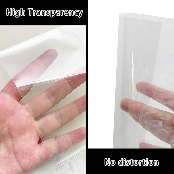 80 Pack Bulk Sheet Protectors 5.5x8.5 for 6 Ring Binder, Heavy Duty A5 Binder Insert (160 Pockets) - Business & Craft Organizer