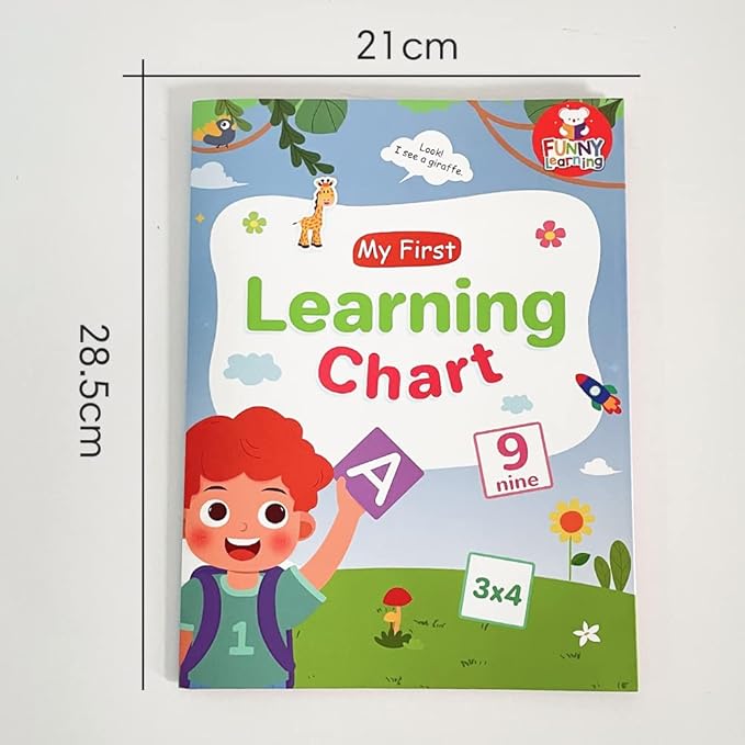 Lachilly My First Learning Chart 22 Themes English Words Learning Sheet Educational Poster Vocabulary Building Teacher Teaching Aids for Pre-Kindergarten