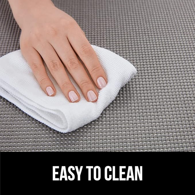 GORILLA GRIP powerGRIP Drawer Shelf and Cabinet Liner, Thick Strong Hold, Non-Adhesive Liners Protect Kitchen Cabinets and Cupboard, Bathroom Drawers, Easy Install, Breathable Mat, 12" x20', Gray