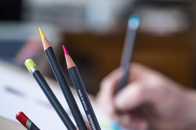 Derwent Colored Pencils, Procolour Pencils, Drawing, Art, Metal Tin, 12 Count (2302505)