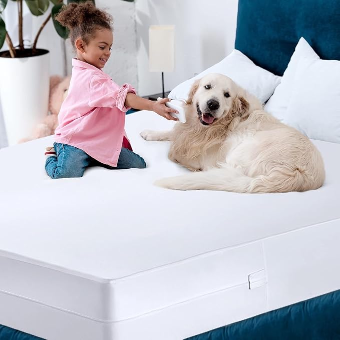 Utopia Bedding Mattress Protector Zippered Sleeper Sofa Queen Size, 100% Waterproof Bed Bug and Dust Mite Proof Mattress Encasement, Absorbent 6 Sided Mattress Cover