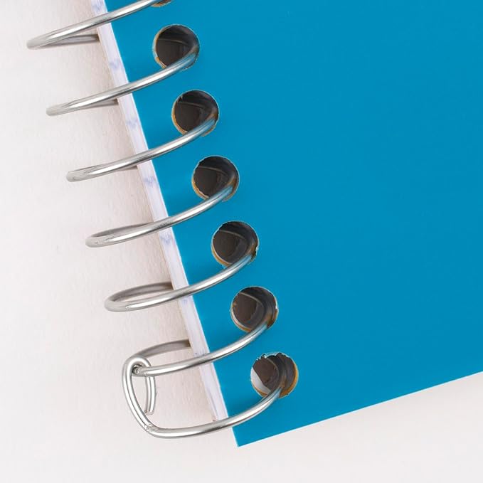 Five Star Spiral Notebooks, 3 Pack, 2 Subject, College Ruled, 9 1/2" x 6", 80 Sheets, Black, Tidewater Blue, Amethyst Purple (840029C-ECM)