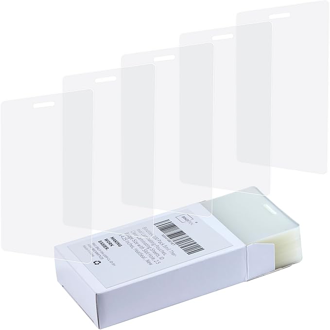 Binditek 100 Pack 5mil Thermal Laminating Pouches, 2.5 x 4.25 Inches Laminating Sheets with Hole, ID Badge Without Clip, Ultra Clear, HeatSeal, Glossy, for Students and Coworkers
