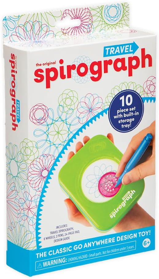 Spirograph Travel – Arts and Crafts, Travel Toys, Kids Toys, Art, Craft Supplies, Drawing Kit, Toddler Activities, Unleash Your Child Inner Artist, Ages 5+