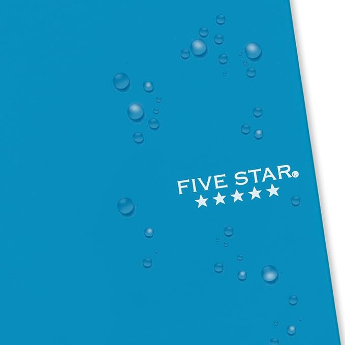 Five Star Spiral Notebooks, 3 Pack, 1 Subject, College Ruled Paper, 7" x 4-3/8", Personal Size, 80 Sheets, Black, Blue, Purple (450048C-ECM)
