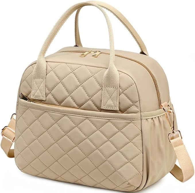 CAMTOP Lunch Box for Women Men Insulated Lunch Bag Lunch Tote Bag Leakproof Thermal Cooler Large Capacity for Travel Work School Picnic (Z-Khaki)