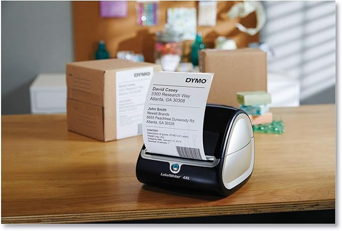 DYMO Industrial Vinyl Labels, 3/8", White on Black