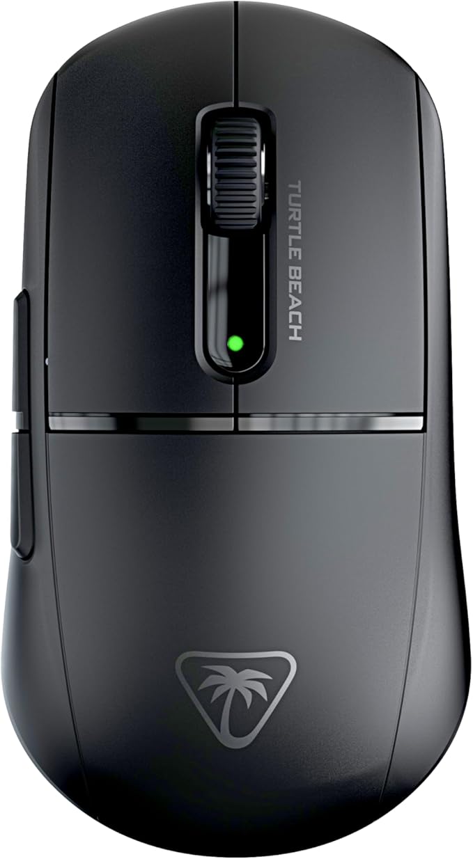 Turtle Beach Burst II Air Wireless Gaming Mouse - 47g Ultra Lightweight, Optical Switches, 26000 DPI Optical Sensor, 120-hour Rechargeable Battery, Symmetrical Design, Bluetooth, USB-C Cable – Black