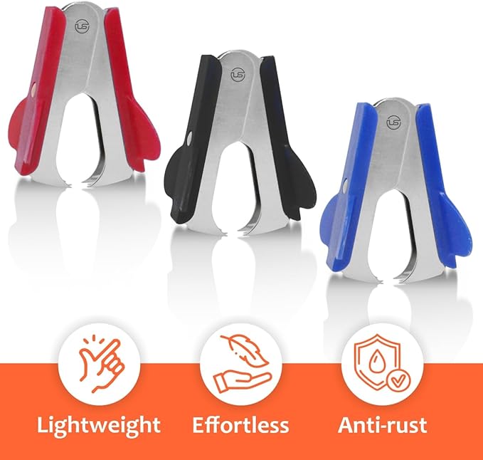 Staple Remover 2 Pack Staple Puller Pinch Jaw Style Staple Remover Tool, Stapler Removers