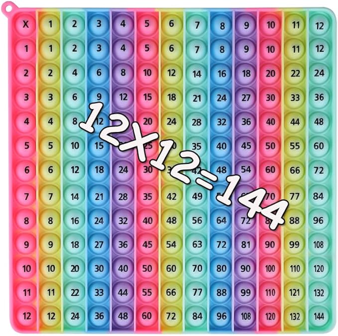 12 Multiplication Table Learning Workbook P00P Fidget Multiplication Game 12x12 Table Math Games Digital Table Toy, Fidget Learning Game Toy Relieves Stress, Creates Various Math Operations