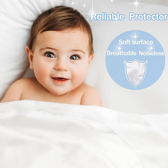 Softhour 2 Pack Twin XL Size Premium Waterproof Mattress Protector,Soft Breathable College Dorm Pad Cover,Noiseless Bed Cover - Stretch to 21''Fitted Deep Pocket Protection