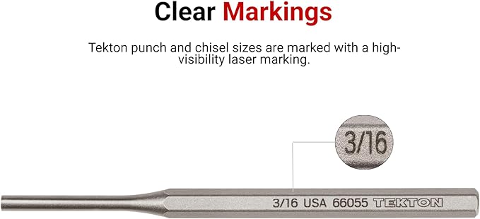 TEKTON Long Alignment Punch Set, 3-Piece (3/16, 1/4, 5/16 in.) | 66556 | Made in USA