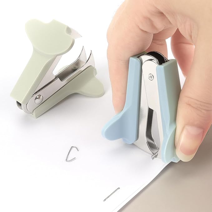 ZZTX 3 Pack Staple Remover Staple Puller Removal Tool for Home, School, Office (Blue, Green, Dark Gray)