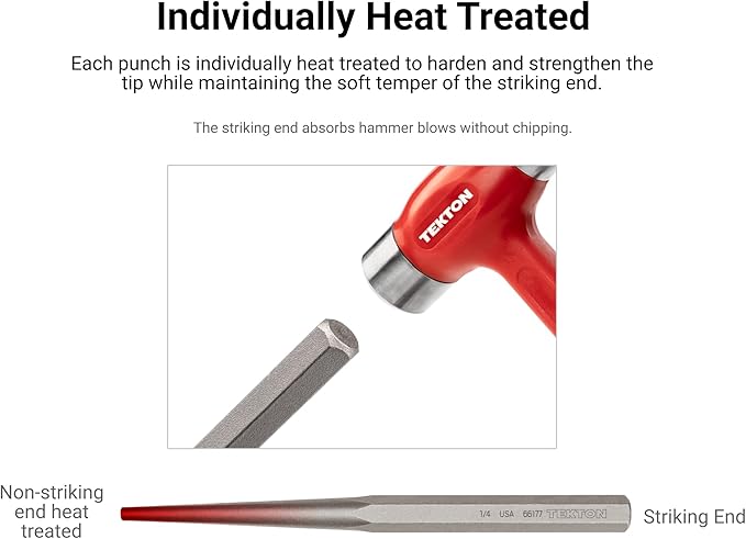 TEKTON 1/4 Inch Alignment Punch | 66177 | Made in USA