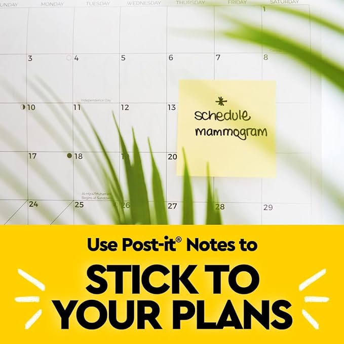Post-it Dispenser Pop-up Notes, 3x3 in, 5 Pads, Canary Yellow, Clean Removal, Recyclable