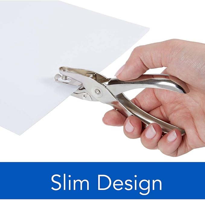 Swingline 1 Hole Punch, Hole Puncher, 5 Sheet Punch Capacity, Classic, Chrome 20-Pack (74005)