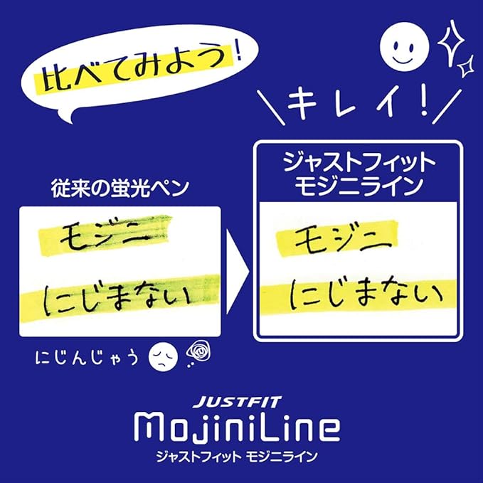 Zebra Highligher Just Fit Mojiniline, blurring proof for ballpoint pen wrinting (5 color set) WKS22-5C