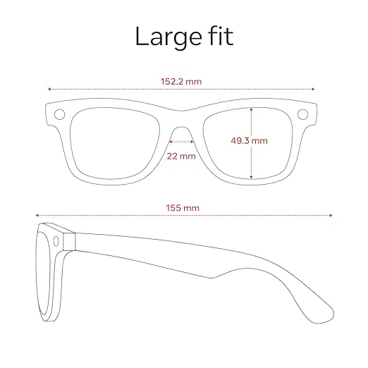Ray-Ban Meta (Gen 2), Wayfarer Large, Shiny Cosmic Blue | Smart AI Glasses for Men, Women — 2X Battery Life — 3K HD Resolution — 12 MP Ultra-Wide Camera, Audio, Video — Transitions® Sapphire Lenses