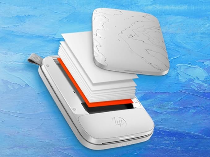 HP Sprocket 2.3 x 3.4 Premium Instant Zink Sticky Back Photo Paper (50 Sheets) Compatible with HP Sprocket Select and Plus Printers.