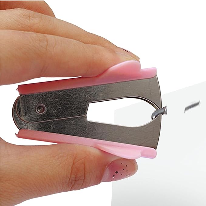 Pink Staple Remover, Staple Puller Tool, Modern Plastic Office School Supplies, Staple Removers