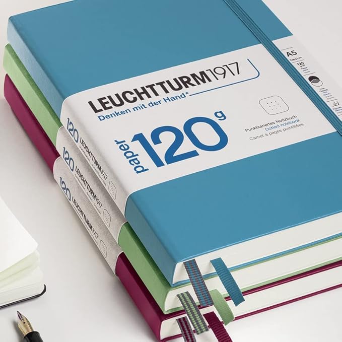 LEUCHTTURM1917 - 120G Special Edition - Medium A5 Dotted Hardcover Notebook (Port Red) - 203 Numbered Pages with 120gsm Paper