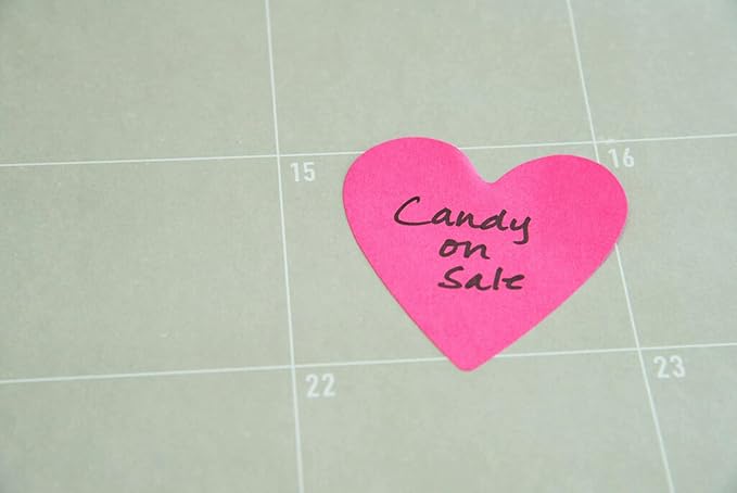 Post-it Notes, Heart Shape, Assorted Colors, 2.6x2.6 in, 2 Pads, 75 Sheets/Pad (7350-HRT)