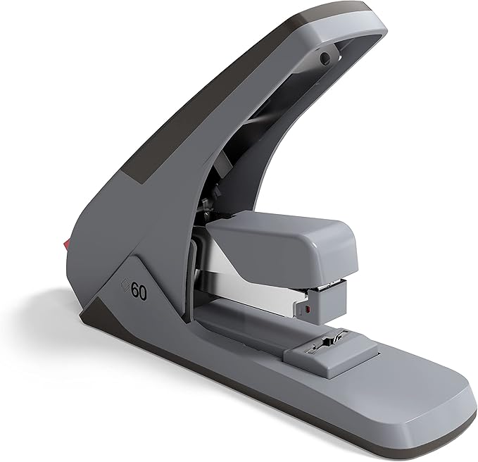 STAPLES TRU RED One-Touch Stapler, 60-Sheet Capacity, Gray/Black (TR58490)
