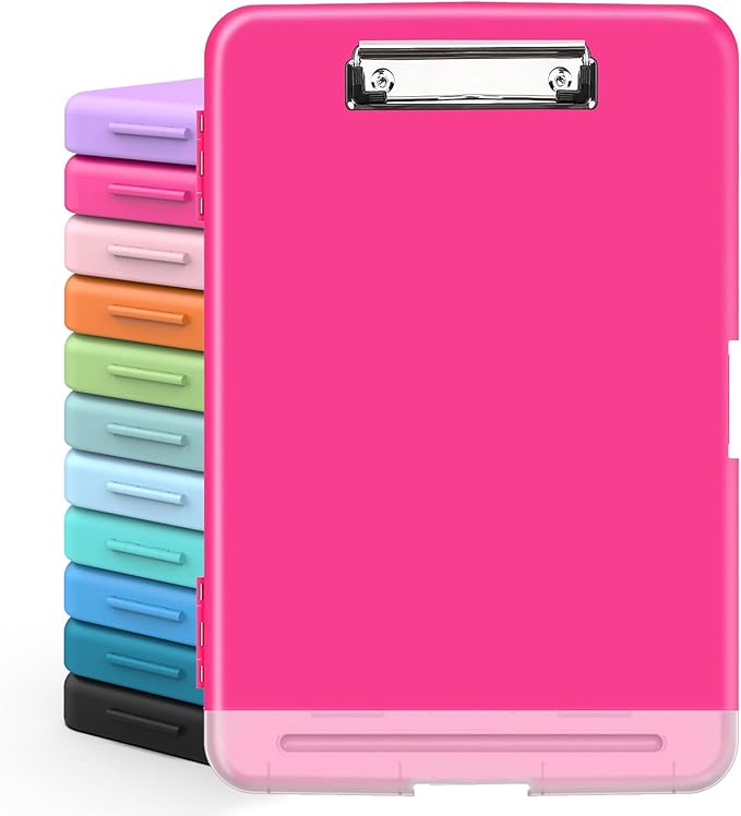 Sooez Clipboards with Storage, High Capacity Clip Boards 8.5x11 with Storage, Heavy Duty Nursing Clipboard Folder, Plastic Clipboard with Pen Holder for Women Teachers Work, School & Office Supplies