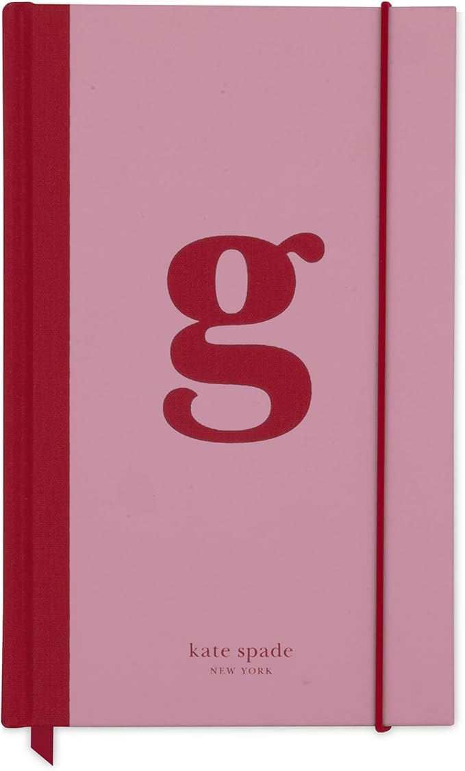 kate spade new york Just Mine Notebook Journal, Monogram Cloth Hardcover Journal, 8.25" x 5.25", Diary Includes 168 Lined Pages, (G)